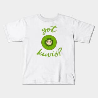 Got Kiwis? Deliciously Cute Smiley Happy Face Fruit Kids T-Shirt